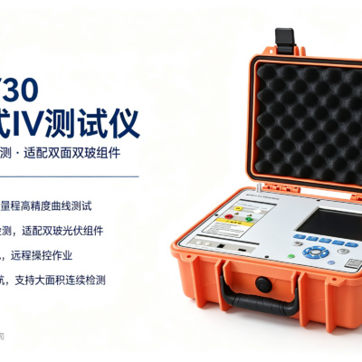 双面双玻组件性能如何核验？灵珀便携式 IV 检测仪 LP‑IV30厂家深度测评